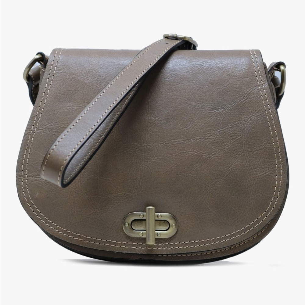 NEW genuine Italian, leather saddlebag Crossbody!